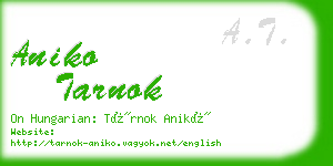 aniko tarnok business card